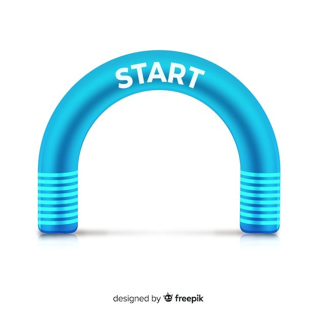 Free vector inflatable start line arch with realistic design