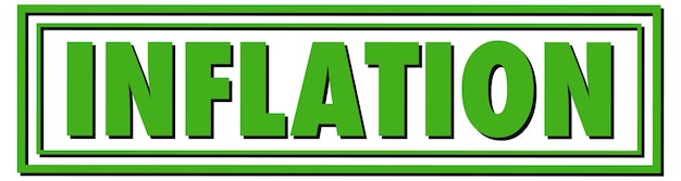 Бесплатное векторное изображение Логотип зеленого шрифта инфляции