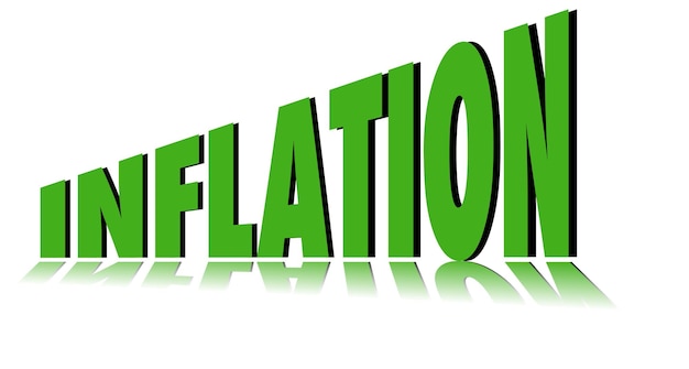 Логотип зеленого шрифта инфляции