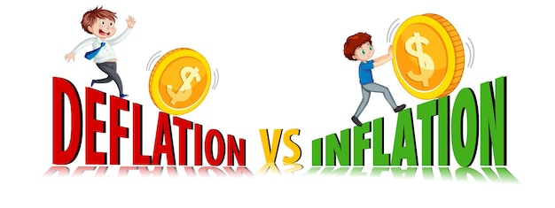 Inflation vs deflation logo design