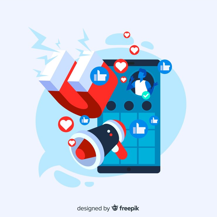 Free Vector influencer concept for landing page