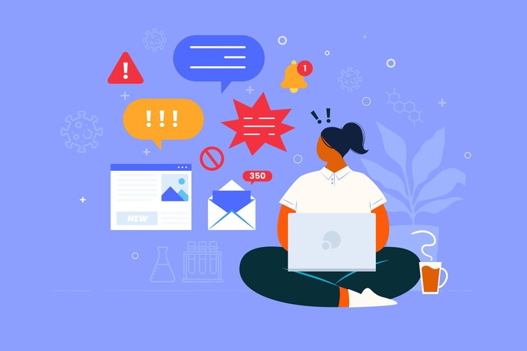 Infodemic concept with device