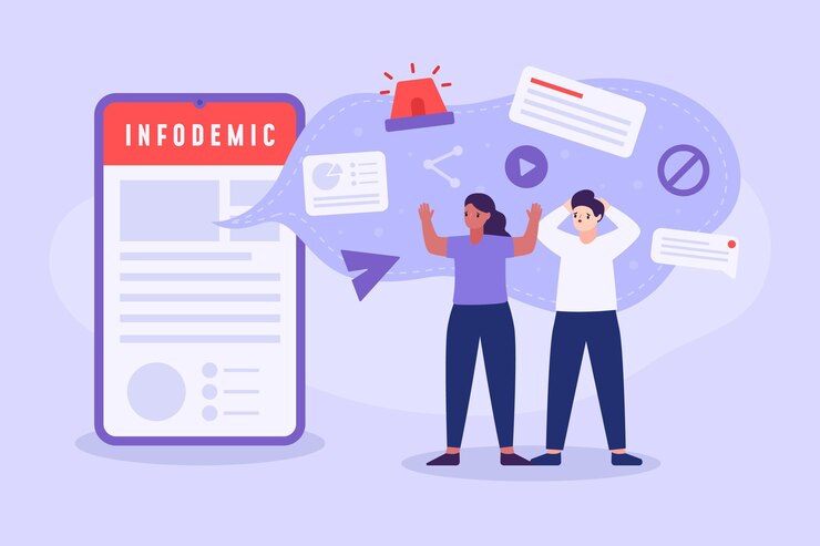 Free Vector infodemic concept