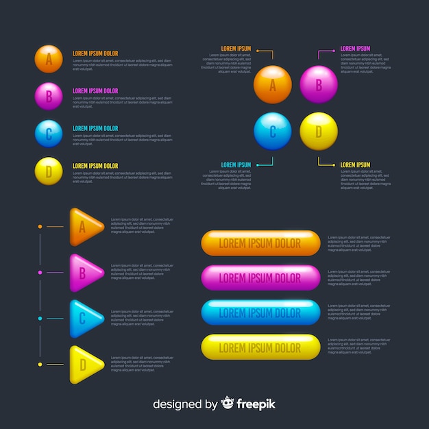 Raccolta di elementi infografici