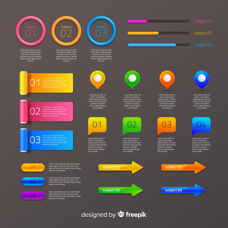 Free Vector infografic element collection