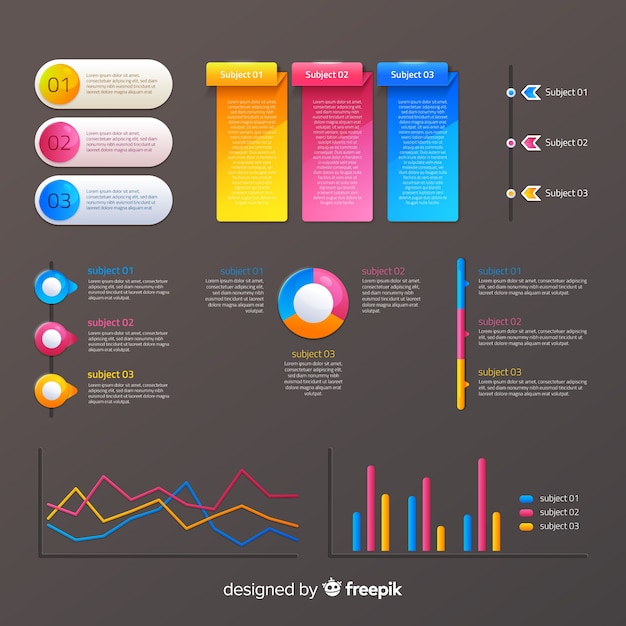 Raccolta di elementi infografici