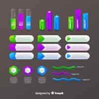 Free vector infografic element collection