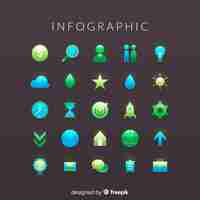 Free vector infografic element collection