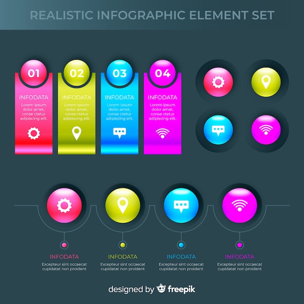 Raccolta di elementi infografici