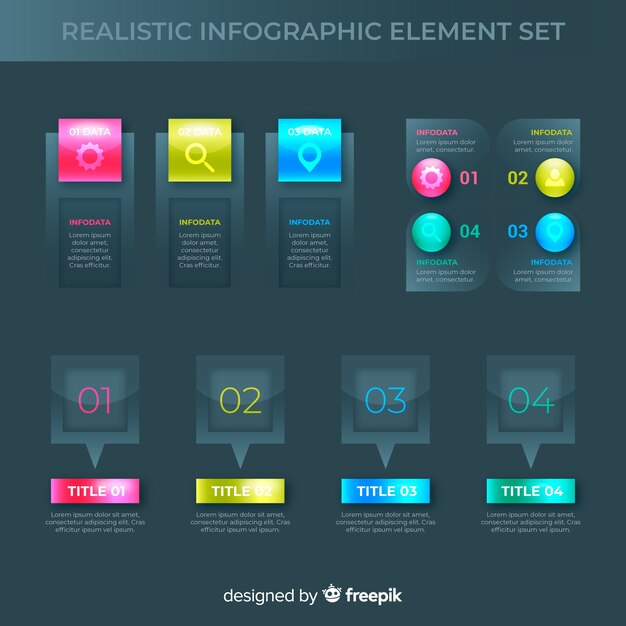 Free vector infografic element collection