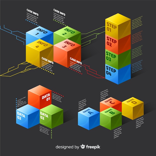 Free vector infografic element collection