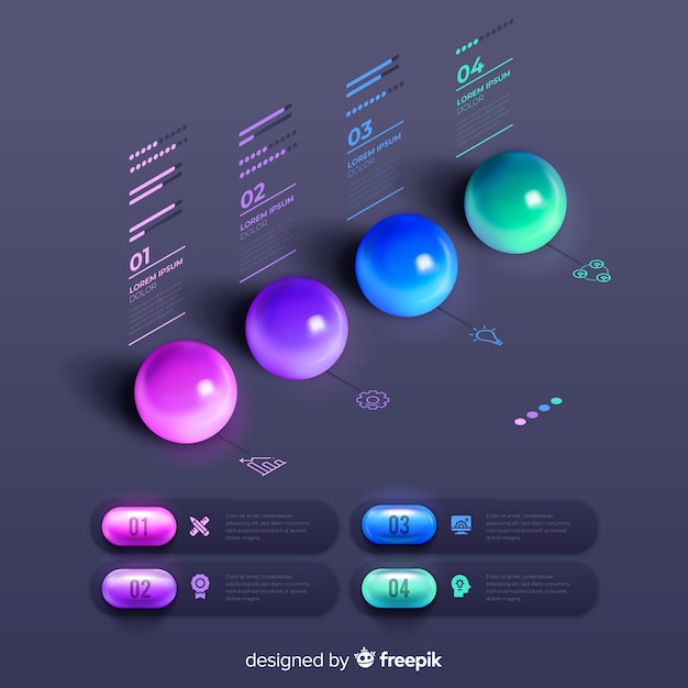 무료 벡터 infografic 요소 컬렉션