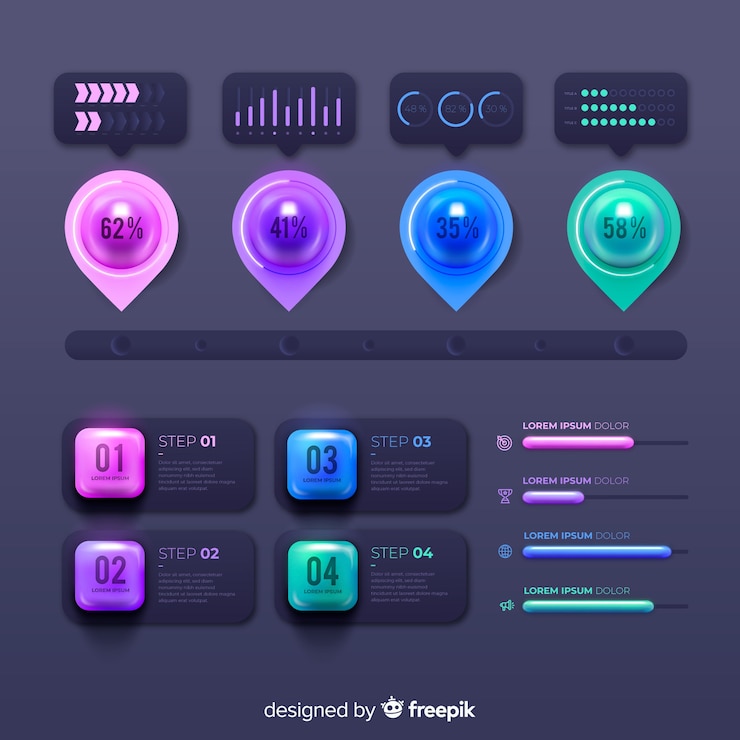 Free Vector infografic element collection