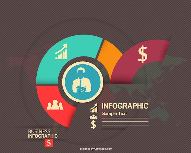 Бесплатное векторное изображение infograhic бизнес-модель