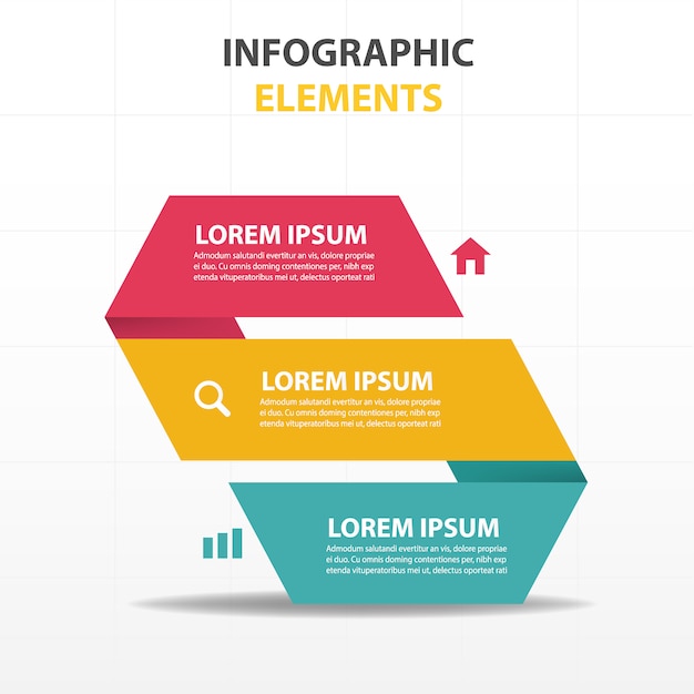 Colorato astratto triangolo modello di business infografica