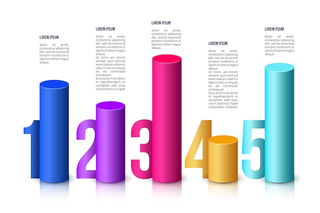 Infographic 3d 바 템플릿