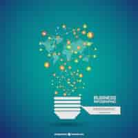 Free vector infographic abstract creative lightbulb shape