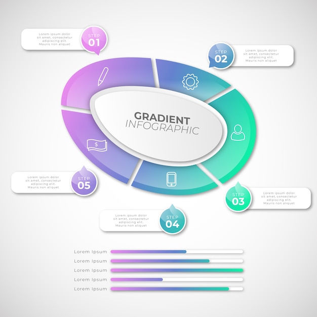 Free vector infographic abstract shape gradient