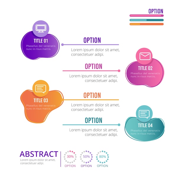 Infographic abstract shape gradient