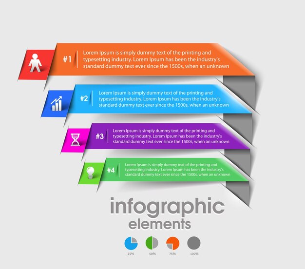 インフォグラフィック抽象ベクトルビジネステンプレート