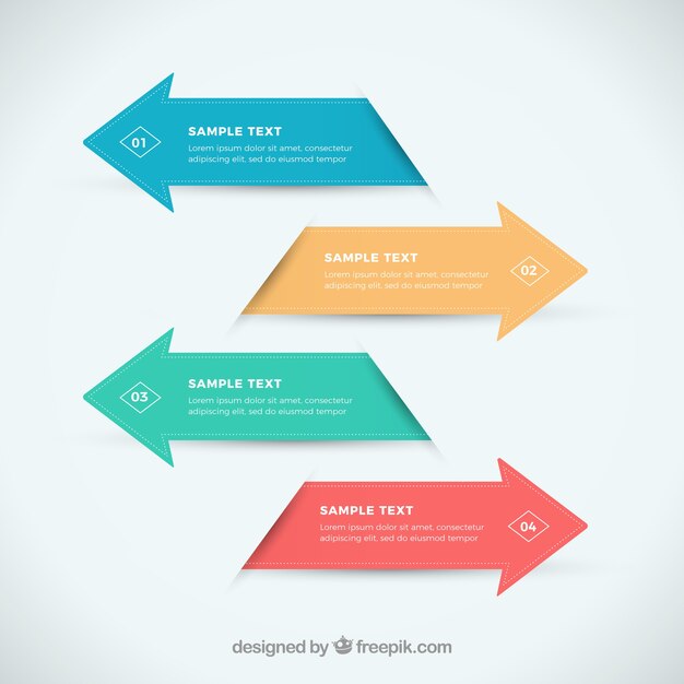 Infographic arrows in flat design