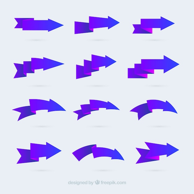 Free vector infographic arrows pack