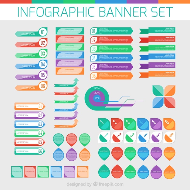 Infographic banners set