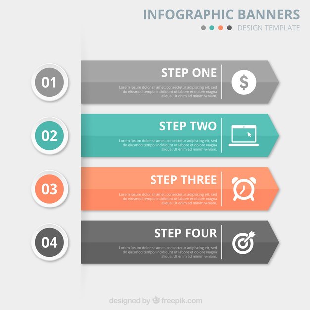 Infographic banners template