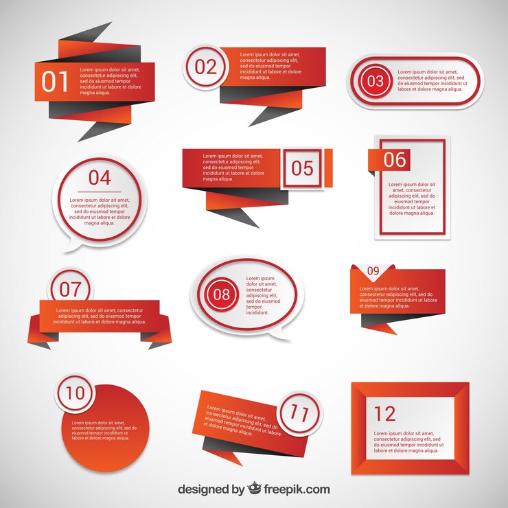 Free Vector infographic banners