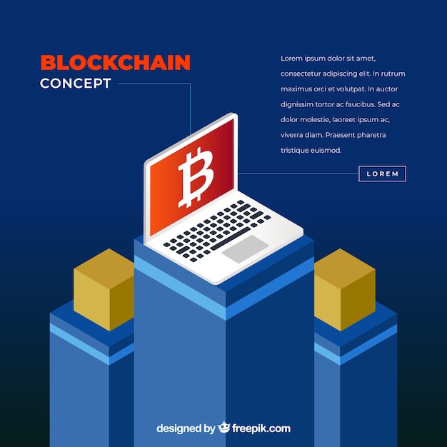 インフォグラフィックブロックチェーンの概念