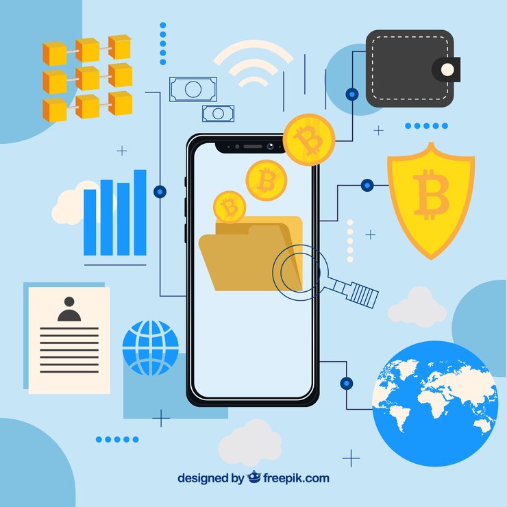 Бесплатный Вектор концепция infographic blockchain