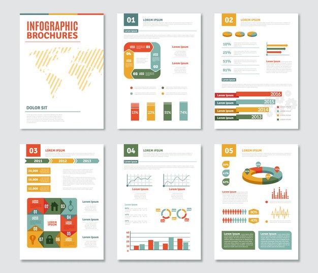 Infographic Brochures Set