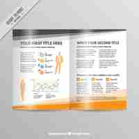 Vettore gratuito business magazine infografica