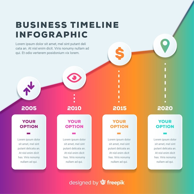 인포 그래픽 비즈니스 타임 라인