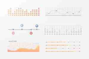 Vettore gratuito progettazione di raccolta grafico infografica