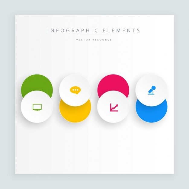 Free vector infographic circles buttons