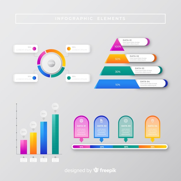 Infographic collection marketing concept