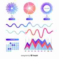 Vettore gratuito modello di business dashboard infografica