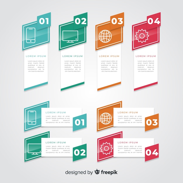 Free vector infographic element collectio