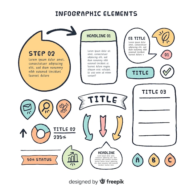 Free vector infographic element collectio