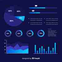 Бесплатное векторное изображение Коллекция элементов инфографики