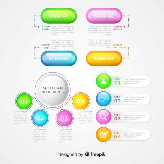 Infographic elemento collectio