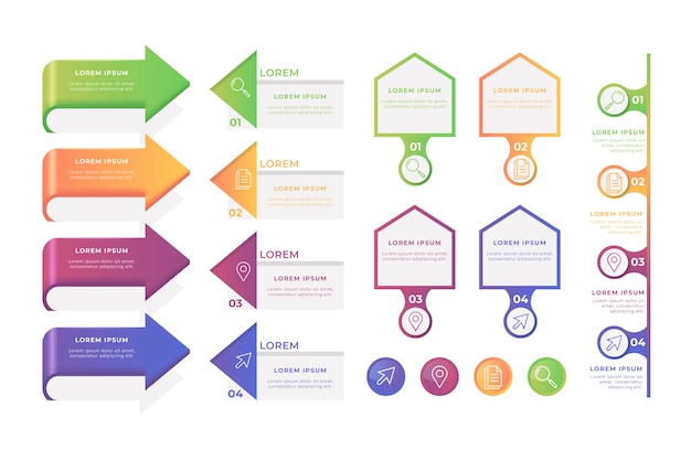 Free vector infographic element collection concept