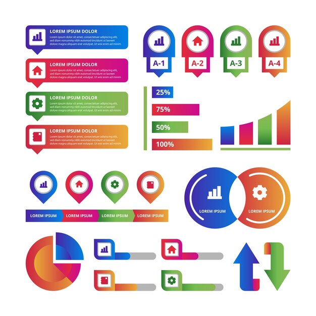 Infographic element collection concept