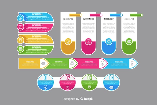 Коллекция элементов инфографики в плоском дизайне