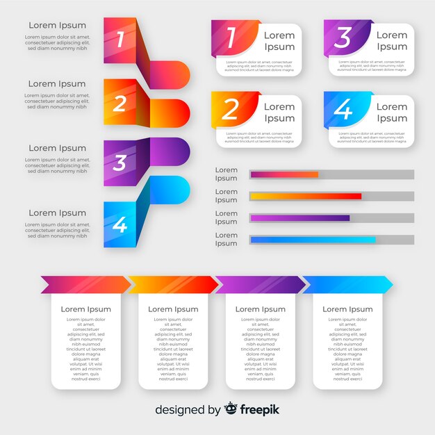 Infographic element collection flat design