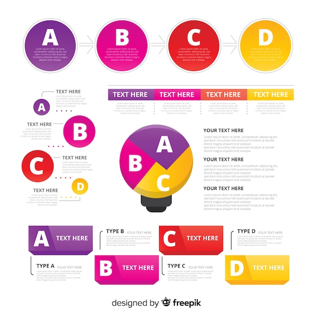 Vettore gratuito raccolta di elementi di infografica