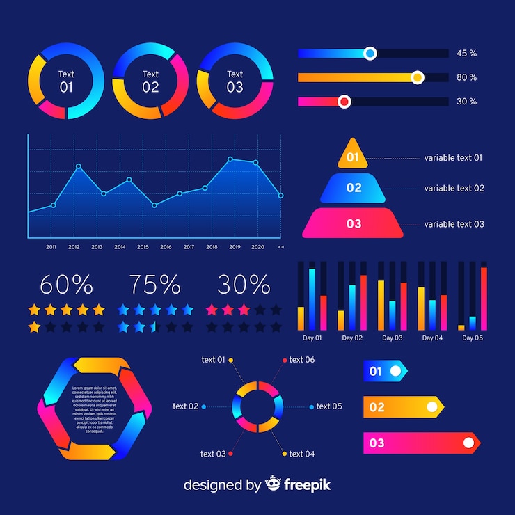 Free Vector infographic element collection