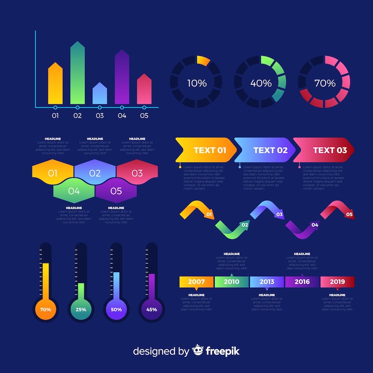 Free Vector infographic element collection