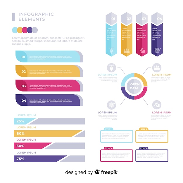 Free vector infographic element collection